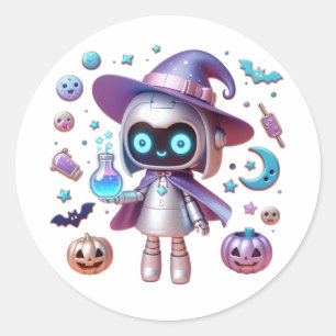 Hexchy Robot Halloween Sticker Niedlich Holographi
