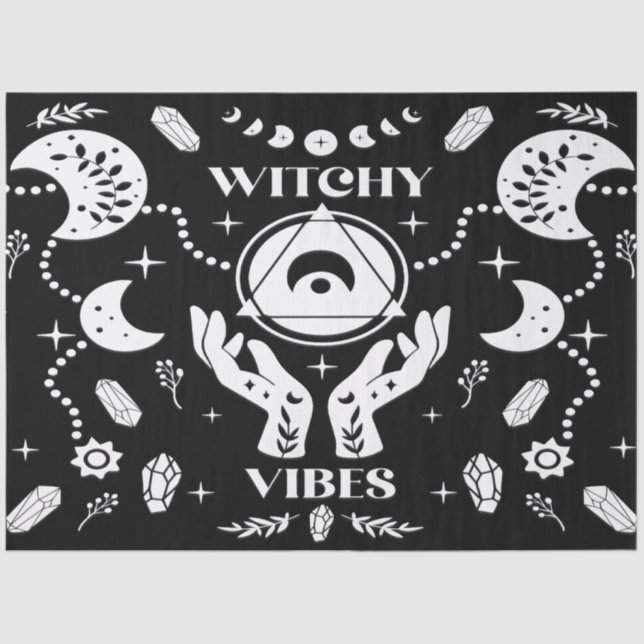 Hexchy Vibes Halloween Dekoupage Tissue Paper Seidenpapier (Vorderseite)