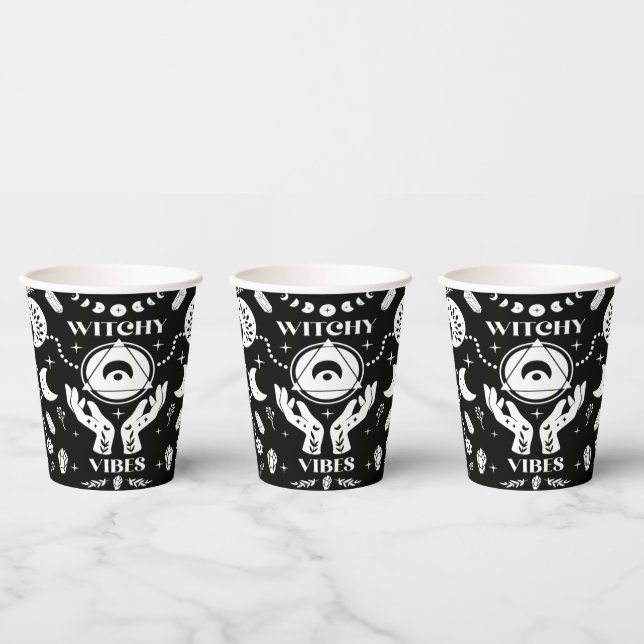 Hexchy Vibes Halloween Paper Cups Pappbecher (Multi)