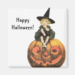 Hexchy Woman Vintag Halloween Magnet