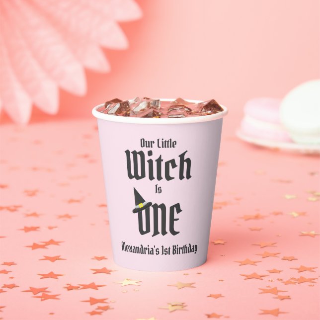 Hexe 1. Geburtstag Pappbecher (Insitu)