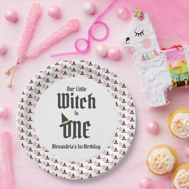 Hexe 1. Geburtstag Pappteller (Party)