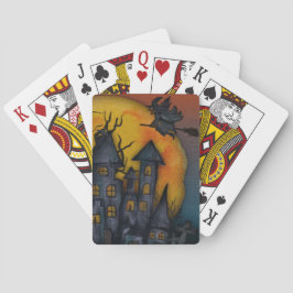 Hexe am Besen Spielkarten