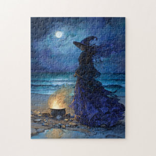 Hexe am Mondlicht Puzzle
