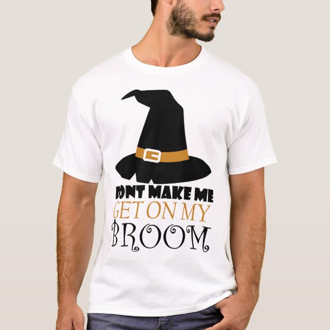 Hexe an Halloween T-Shirt (Vorderseite)