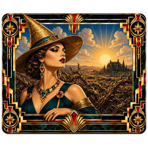 Hexe, Art Deco Mythisch Mousepad