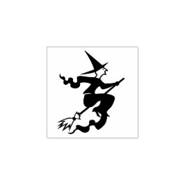 Hexe auf Broom Halloween Dekoration Custom Gummistempel