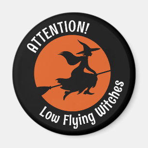 Hexe auf Broom Magnet