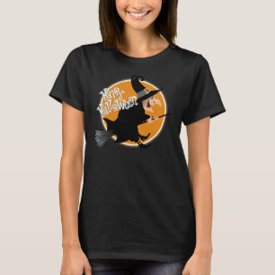 Hexe auf Broomstick glücklich Halloween T-Shirt