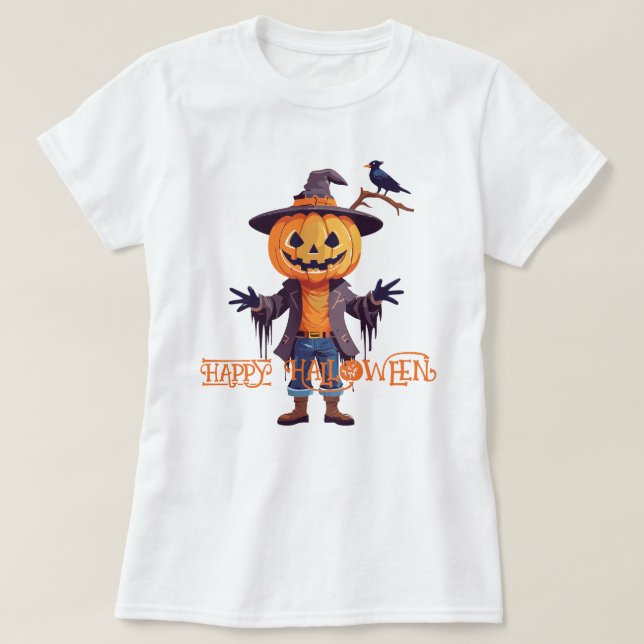 Hexe auf Broomstick T-Shirt (Design vorne)