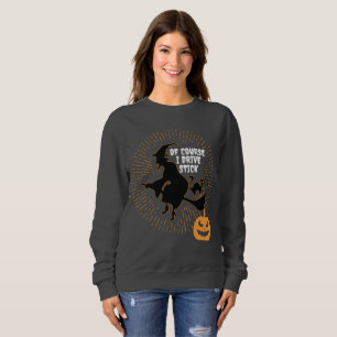 Hexe auf dem Zimmer Halloween natürlich ich Tick Sweatshirt