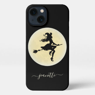 Hexe auf einem Besen Personalisiert iPhone 13 Hülle
