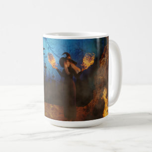 Hexe auf Feuer Kaffeetasse
