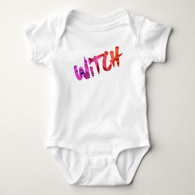 Hexe Baby Strampler (Vorderseite)
