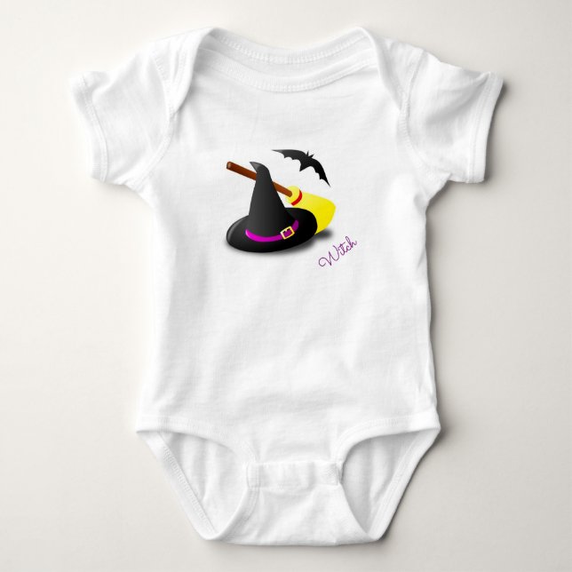 Hexe Baby Strampler (Vorderseite)