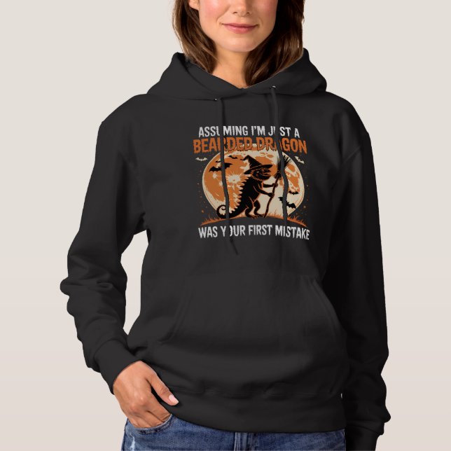 Hexe Bartded Dragon Halloween Hoodie (Vorderseite)