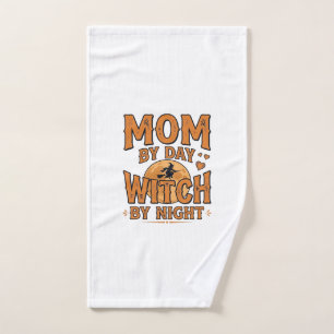 Hexe bei Nacht Mutter bei Tag Halloween-Shirt-Desi Handtuch