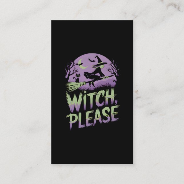 Hexe bitte | Halloween Festival Visitenkarte (Vorderseite)