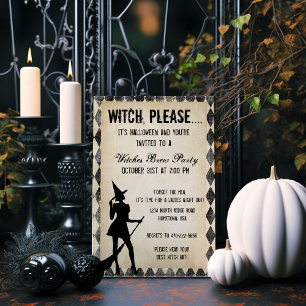 Hexe bitte..Halloween-Party-Einladung Einladung