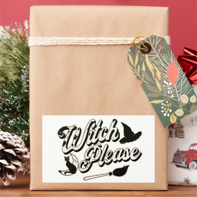 Hexe bitte | Halloween Rechteckiger Aufkleber (Feiertag)