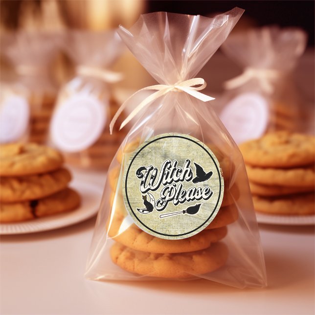 Hexe bitte | Halloween Runder Aufkleber (Von Creator hochgeladen)