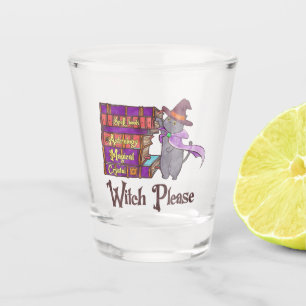 Hexe bitte - Hexenkatze Schnapsglas