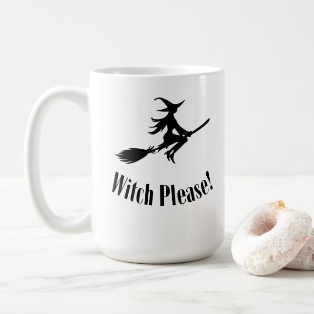 Hexe Bitte Kaffee Tasse 15oz (Mit Donut)