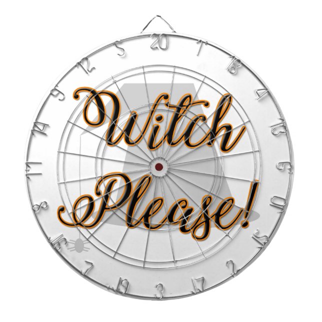 Hexe bitte lustig halloween mit Hut Dartscheibe (vorne)