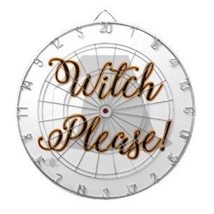 Hexe bitte lustiges Halloween mit Hut Dartscheibe