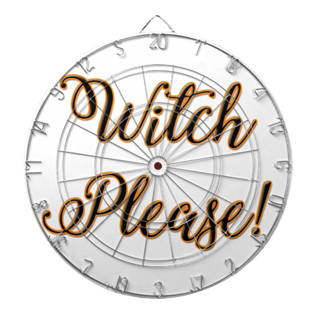 Hexe bitte lustiges halloween Sprichwort Dartscheibe (vorne)