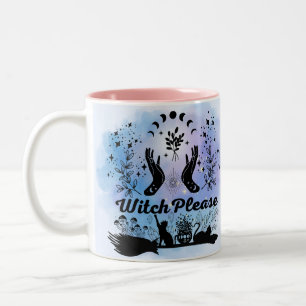 Hexe bitte: Sassy Zauberei-Design Zweifarbige Tasse