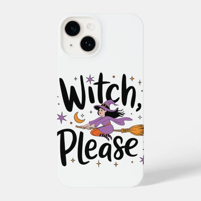 Hexe, bitte - Spaß und nüchternes Halloween-Design iPhone Hülle (Rückseite)
