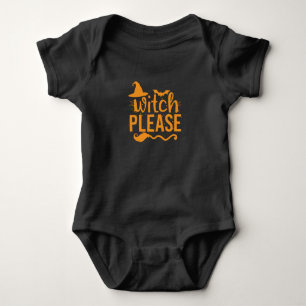 Hexe Bitte T-Shirt Hexen-Shirt Lustiges Halloween Baby Strampler