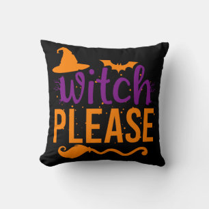 Hexe Bitte T-Shirt Hexen-Shirt Lustiges Halloween Kissen