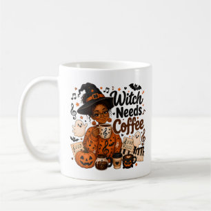 Hexe Braucht Kaffee Musiklehrer Halloween Tasse