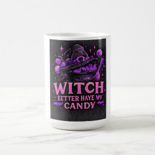 Hexe, bring mir besser meine Candy Pink Halloween Kaffeetasse