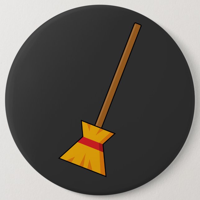 Hexe Broom Button (Vorderseite)
