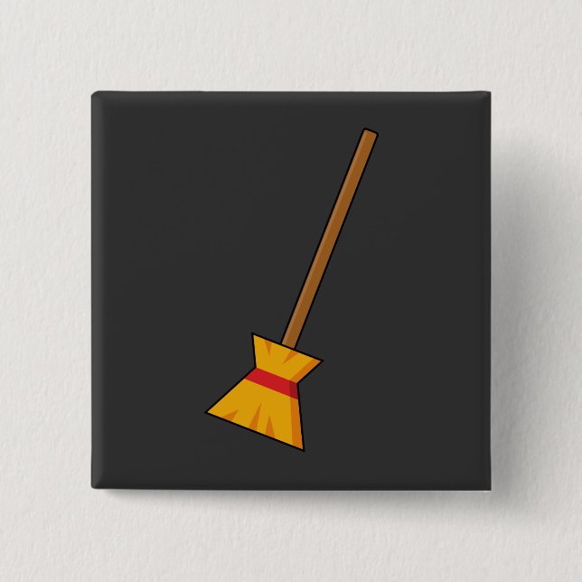 Hexe Broom Button (Vorderseite)