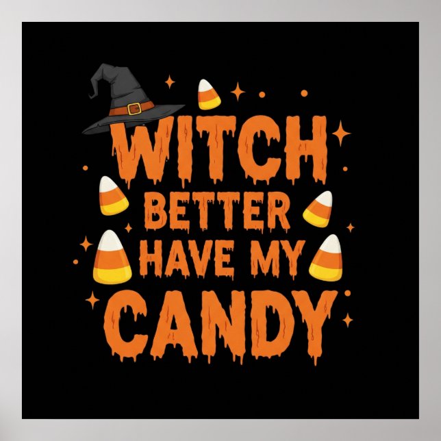 Hexe Candy T-Shirt Poster (Vorne)