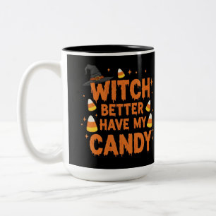 Hexe Candy T-Shirt Zweifarbige Tasse