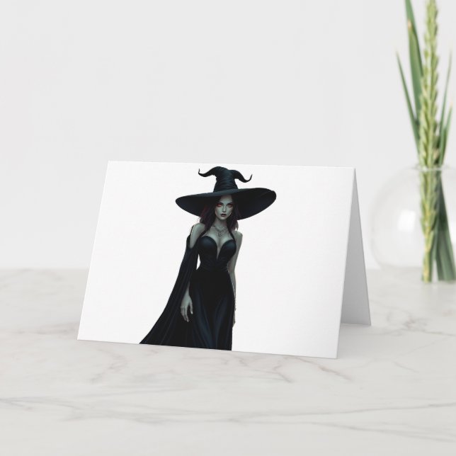 Hexe der Nacht Einladung (Vorderseite)