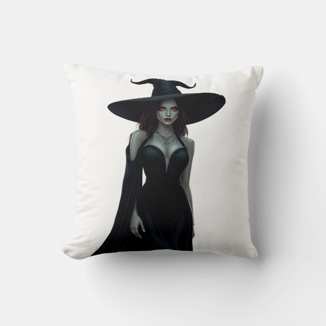 Hexe der Nacht Kissen (Vorderseite)