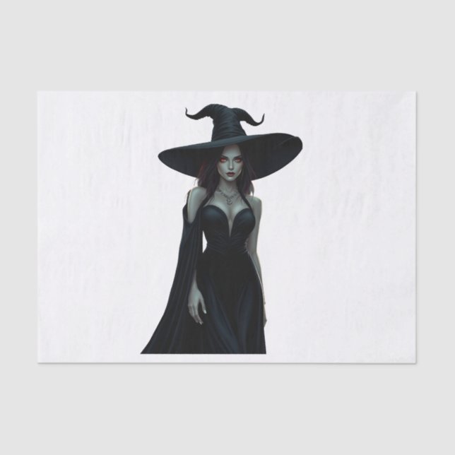 Hexe der Nacht Seidenpapier (Vorderseite)