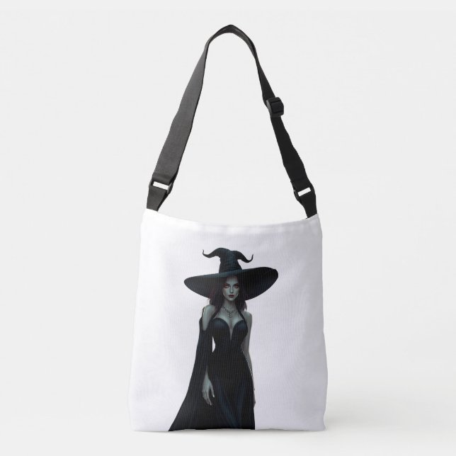 Hexe der Nacht Tragetaschen Mit Langen Trägern (Vorderseite)