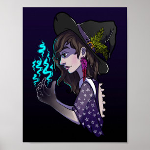 Hexe der Unsichtbarkeit Teen Girl Anime Illustrati Poster