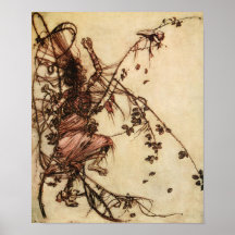 Hexe Entangled in Thorns von Arthur Rackham
