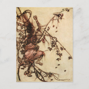 Hexe Entangled in Thorns von Arthur Rackham Postkarte