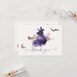 Hexe erhält Hitched Halloween Note Card Einladung