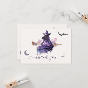 Hexe erhält Hitched Halloween Note Card Einladung