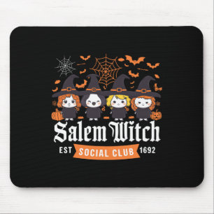 Hexe Est 1692 Social Club Halloween Girls Mousepad